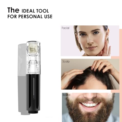 Infusion Derma Roller for Face Scalp Lips At-Home Use | 2-in-1 Titanium Micro-Needles | Compact 0.25mm Microneedling Skin Beauty Tool