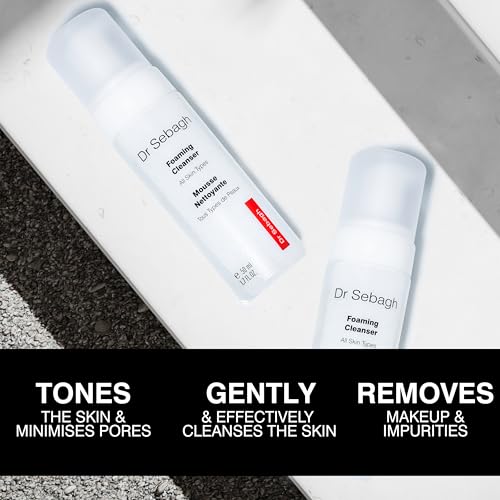 Dr Sebagh 2-in-1 Toner & Cleanser (1.7 fl oz) - Gentle Face Wash - Deep Pore Cleanser & Makeup Remover - Foam Cleanser for Oily Skin - Award-Winning