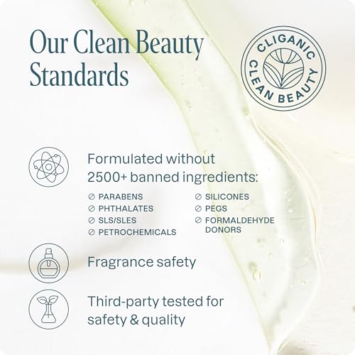 Cliganic Hydrating Gel Cleanser with Triple Botanical Complex® – Clean Gentle Face Wash with Jojoba, Rosehip Argan Oils Removes Makeup Impurities Aloe Vera Glycerin for Balanced Glowing Skin