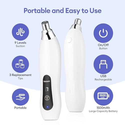Diamond Microdermabrasion Machine, 7 Suction Modes Professional Microdermabrasion Machine, 60KPg Blackhead Remover Portable Microdermabrasion Device for Personal Home Travel Use