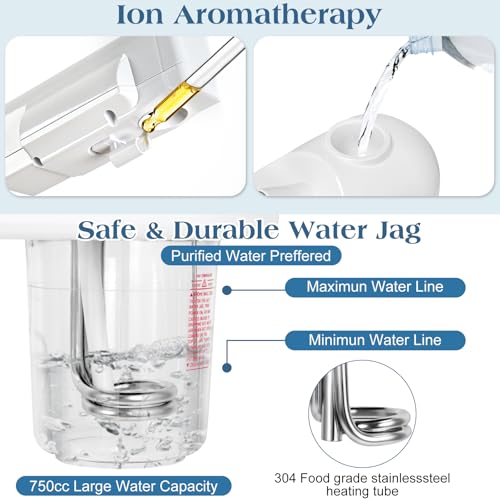 Professional Facial Steamer, Nano Ionic Hot Mist Spray, Stand Facial Steamer for Estheticians, Timer Function, Vaporizador Face Steamer on Wheel, for Home Salon SPA