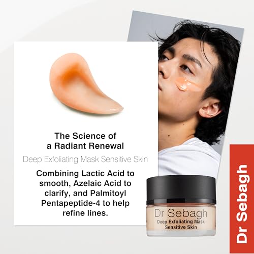 Dr Sebagh Deep Exfoliating Mask (1.7 fl oz) - Gentle Exfoliating for Sensitive Skin - Lactic Acid Detox Face & Pore Cleansing - Anti-Aging Skin Mask for Radiance & Renewal