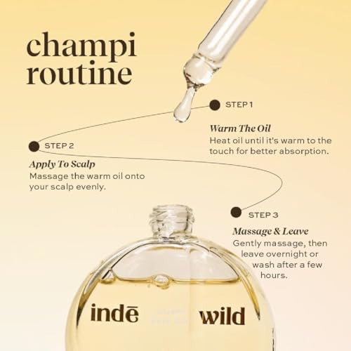 Inde Wild Champi Hair Oil, 50ml, Ayurvedic Treatment with Amla, Brahmi, Bhringraj, Almond Oil for Hair Growth and Nourishment