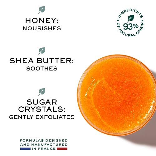 NUXE Rêve de Miel Nourishing Skin Exfoliator Body Scrub With Honey Sugar Crystals and Shea Butter for Dry, Sensitive Skin, 6.7 Fl Oz