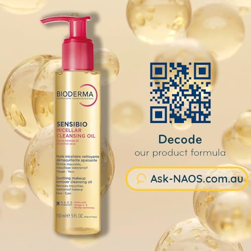 Bioderma Sensibio Micellar Cleansing Oil, 1st Ecobiological Micellar Formula Gentle Face Cleanser That Deeply Cleanses
