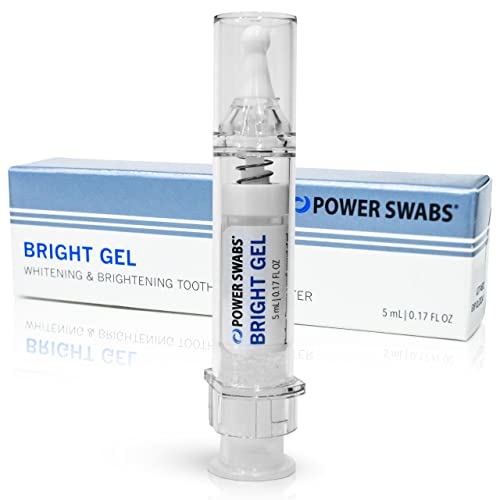 Power Swabs Teeth Whitening Gel | Bright Gel | Gentle Teeth Whitening | Dentist Formulated | Professional Teeth Whitener & Stain Remover | 0.17 Fl Oz