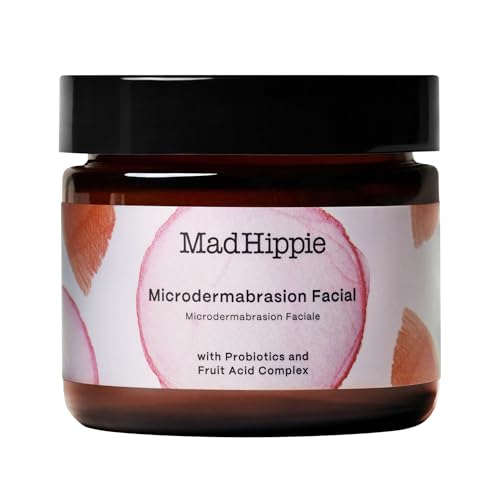 Mad Hippie MicroDermabrasion Facial - Exfoliating Face Scrub with Glycolic Acid, Mandelic Acid, AHA Complex & Hyaluronic Acid, 2.1 Fl Oz