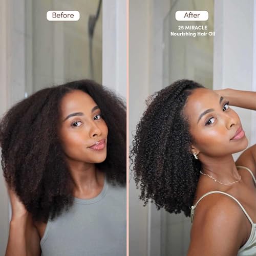 Mizani 25 Miracle Nourishing Hair Oil - for Curly Hair with Coconut Oil & Jojoba Oil, Adds Shine, Anti Frizz, Lighweight, Non-Greasy, Silicone-Free, Paraben-Free