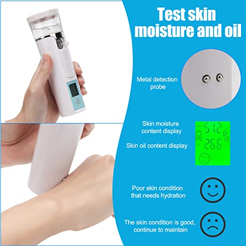 Nano Facial Mister, Mini Facial Steamer, Handy Moisturizing Mist Sprayer, Atomization Eyelash Extensions Skin Care Steamer, USB Rechargeable (Water Supplementer) (50ml)