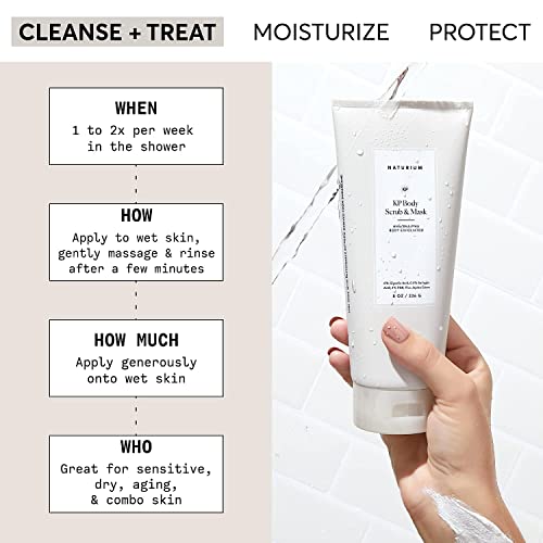 Naturium KP Body Scrub & Mask for Keratosis Pilaris, Bump Eraser Shower Scrub & Exfoliator for Skin, 8 oz