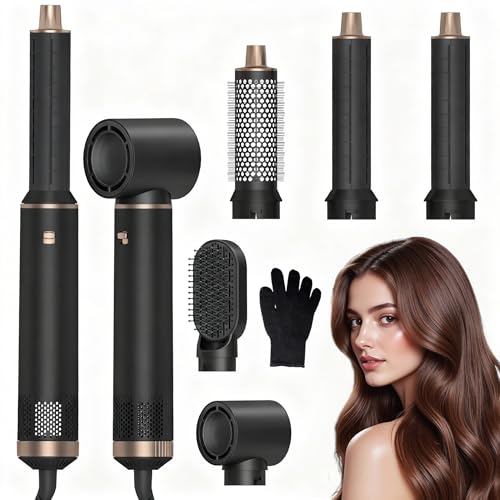 Blow Dryer Brush 5 in 1: Ionic Hot Air Styler Hair Dryer Brush Blow Dryer Set for Curling Volumizing Straightening Styling