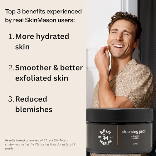 Daily Exfoliating Pads by SkinMason - Cleansing, Hydrating, Peptide Powered