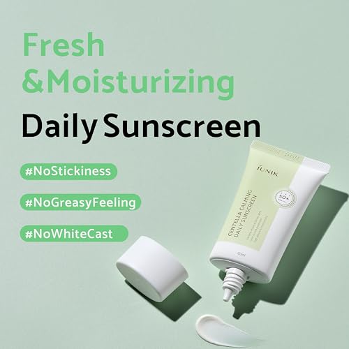 IUNIK Centella Calming Moisture Daily Sunscreen SPF 50+ PA++++ Matte & No White Cast Centella Asiatica Dry Oily Sensitive Vegan Korean Skincare