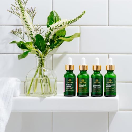 Tree of Life Beauty Facial Skin Care Set, Brightening, Firming, Hydrating, Dry Face, Dermatologist Tested - Niacinamide + Vitamin C + Retinol + Hyaluronic Acid Serum - 4 count of 1 Fl Oz