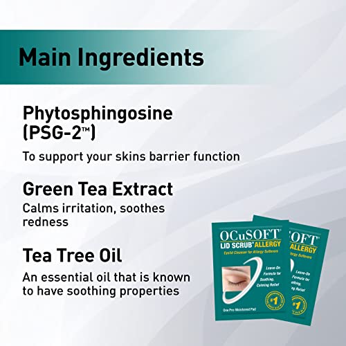 OCuSOFT Lid Scrub Allergy Eyelid Cleanser 30CT