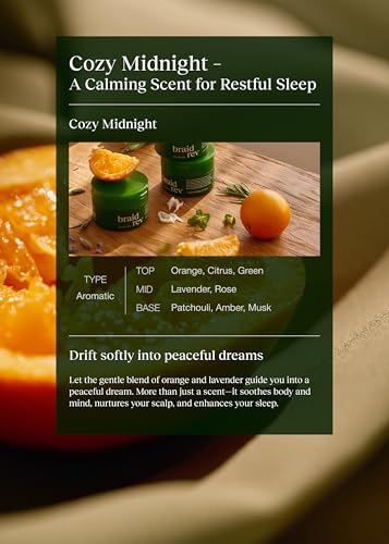 Braid Rev Scalp Sleeping Oil Balm, Korean Scalp Treatment, Balm-to-Oil Formula, Nourishing for Dry Scalp with Coconut & Shea Butter, Reduces Excess Sebum & Strengthens Hair Roots, 2.65 oz