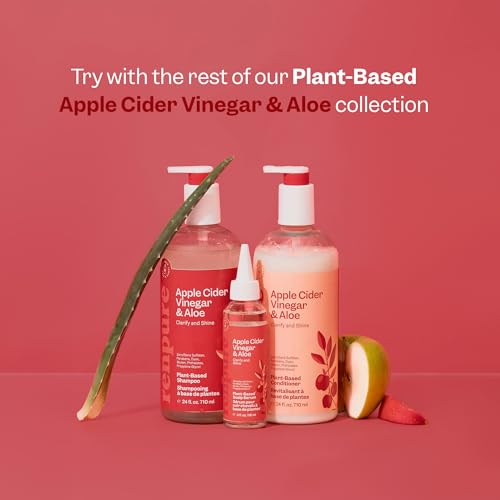 Renpure Apple Cider Vinegar Scalp Serum – Plant-Based Detoxifying Hydration for Softer, Shinier Hair – Itchy Scalp Treatment with Ginger Root & Peppermint Leaf, 4 Fl Oz