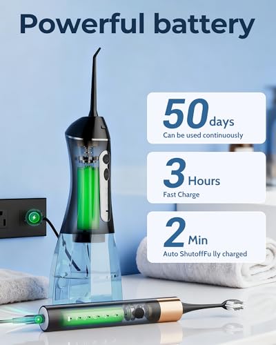 Electric Toothbrush with Water Flosser for Teeth, Sonic Electric Toothbrush and Electric Floss for Adults and Kids, Water Dental Picks, Cleaning and Flossing Dental Care, Waterproof