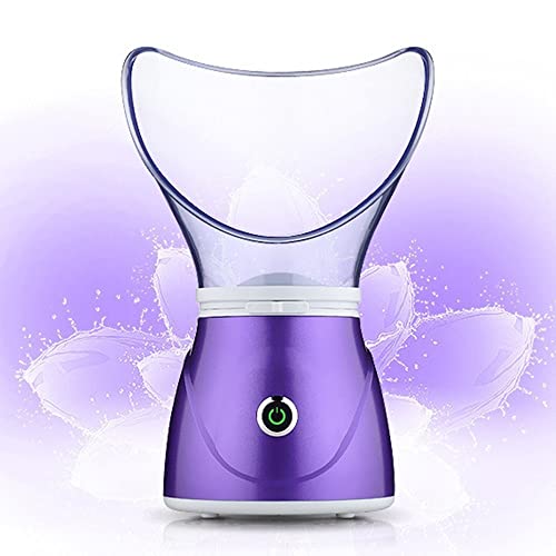 Facial Steamer,Nano Ionic Face Steamer for Home Facial,Face Sauna Spa Sinuses Moisturizing Cleansing Pores for for Women Moisturizing Home SPA (Blue) (Purple-1)