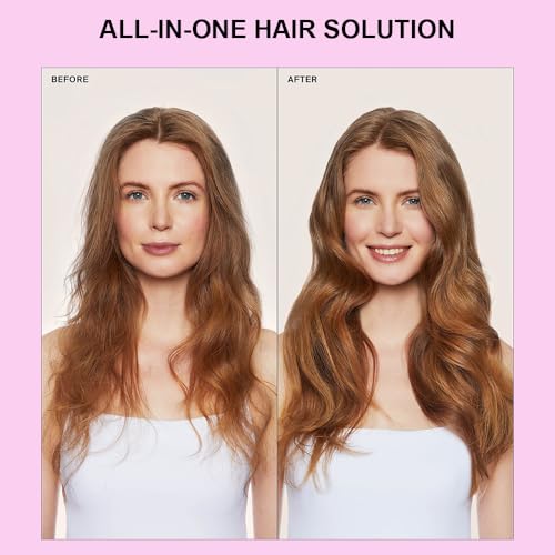 4-in-1 Ionic Hot Air Brush & Blow Dryer with 3D Nylon Pins - Ceramic Titanium Anti-Frizz Styler for All Hair Types, 1000W Fast Drying & Volumizing, 2 Heat/2 Speed Smoothing