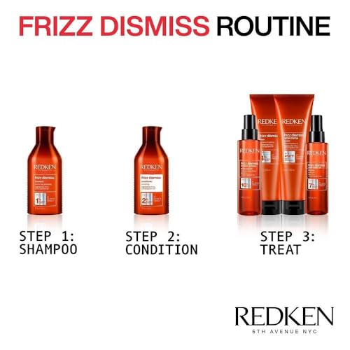 Redken Frizz Dismiss Instant Deflate Sulfate-Free Oil-In-Serum For Frizzy Hair - Enhances Smoothness and Shine With Babassu Oil