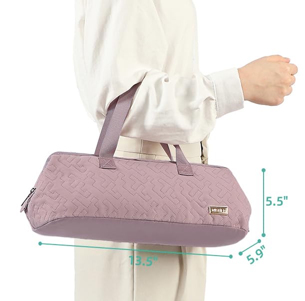 NISHEL Hair Tools Travel Carrying Bag, Portable Hair Air Wrap Dryer Case, Hair Dryer/Curling Iron/Airstraight Attachment Organizer, Peach Pink