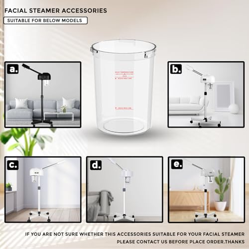 Water Jar for Facial Steamer Professional, Large Capacity Plastic Water Cup for Ozone Facial Steamer Professional Replacement