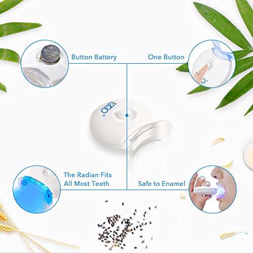 EZGO Teeth Whitening LED Accelerator Lights, 5 X LED Light Whiten Teeth Faster, Works with Tooth Whitening Gel, Whitening Trays or White Strips