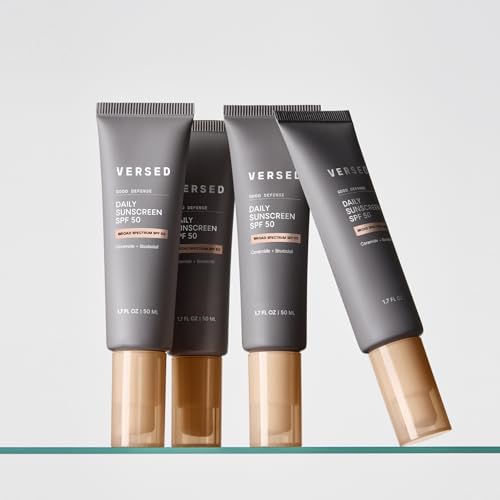 Versed Good Defense Daily Sunscreen for Face - SPF 50 PA++++ Broad Spectrum Chemical Sunscreen for All Skin Types - Lightweight & Hydrating Sun Screen (1.7 oz)