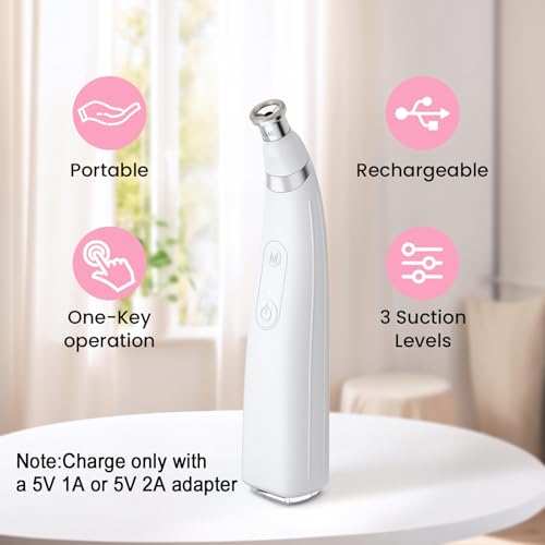 UNOISETION Diamond Microdermabrasion Machine, Portable Blackhead Remover Pore Vacuum, Dermabrasion Facial Machine for Exfoliation & Blackhead Removal