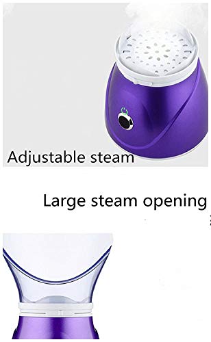 Facial Steamer,Nano Ionic Face Steamer for Home Facial,Face Sauna Spa Sinuses Moisturizing Cleansing Pores for for Women Moisturizing Home SPA (Blue) (Purple-1)