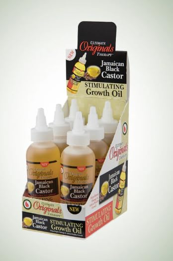 Originals by Africa's Best Therapy Jamaican Black Castor Oil Stimulating Growth Oil, Naturally Repairs and Prevents Hair Damage & Breakage, Moisturizes Scalp, 4oz Bottle