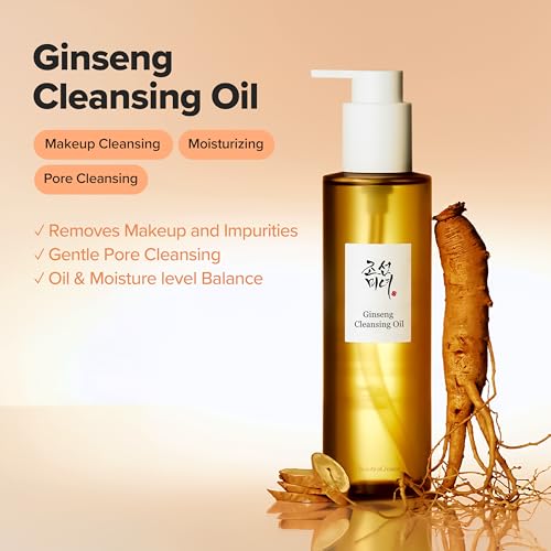 Beauty of Joseon Ginseng Cleansing Oil Waterproof Makeup Remover for Sensitive, Acne-Prone Facial Skin. Korean Skin Care for Men and Women, 210ml, 7.1 fl.oz