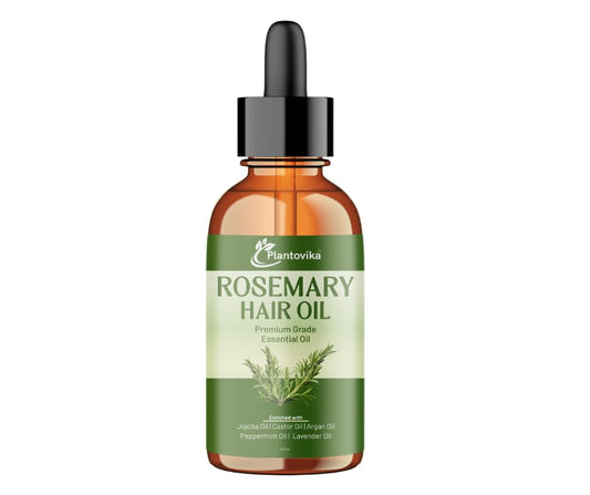 Rosemary Oil for Hair Growth, Enriched with Jojoba, Castor, Argan, Peppermint & Lavender Oils, Scalp & Hair Strengthening Treatment (2 Fl Oz)