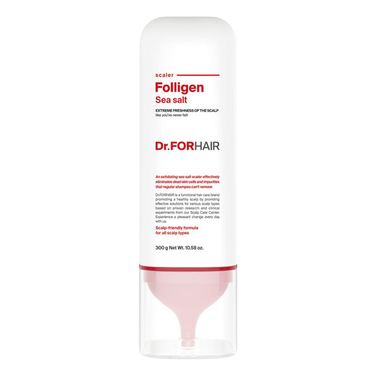 Dr.FORHAIR Folligen Sea Salt Scaler | Korean Hair Care | Scalp Exfoliator & Scalp Scrub | Eliminates Sebum, Impurities, Odor | Nourish and Freshen, 10.58 fl oz