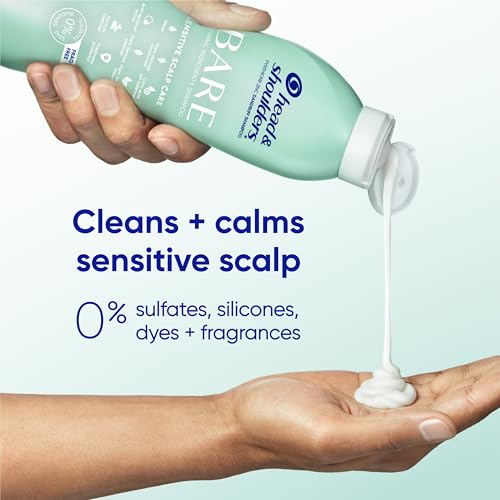 Head & Shoulders Anti-Dandruff Shampoo, BARE Sensitive Scalp Care Twin Pack, with 1% Pyrithione Zinc, Fragrance-Free, Free of Sulfates, Silicones, Gentle, 13.5 fl oz Each