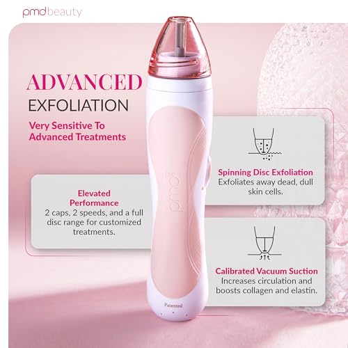 PMD Beauty Personal Microderm Pro - At-Home Use, Facial Exfoliator Tool, Microdermabrasion Machine Kit for Face and Body Skincare