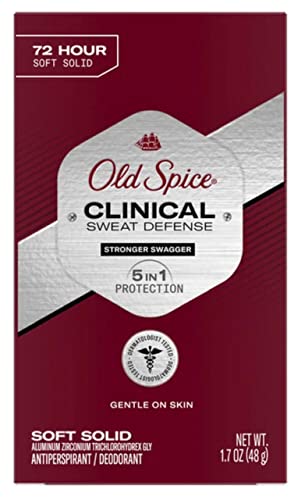 Old Spice Clinical Sweat Defense Anti-Perspirant Deodorant for Men, 72 Hour, Stronger Swagger, 1.7 oz