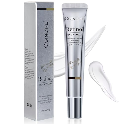 Retinol Under Eye Cream - Cream for Men & Women, Dark Circles, Puffiness & Wrinkles, Anti-Aging Eye Cream for Fine Lines, 0.7 Fl Oz