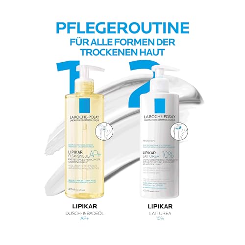 La Roche-Posay Lipikar Urea 10% Roughness Smoothing Lotion, Body Lotion For Dry Skin With 10% Urea + Shea Butter + Allantoin, Rough And Bumpy Skin Lotion, Softens & Smooths Skin With 1 Application