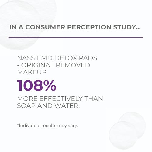 NassifMD Exfoliating Detox Pads | Surgeon-Created AHA/BHA Facial Pads for Deep Cleansing, Smoother Texture & Glowing Skin | Reduces Pores, Firms, Brightens