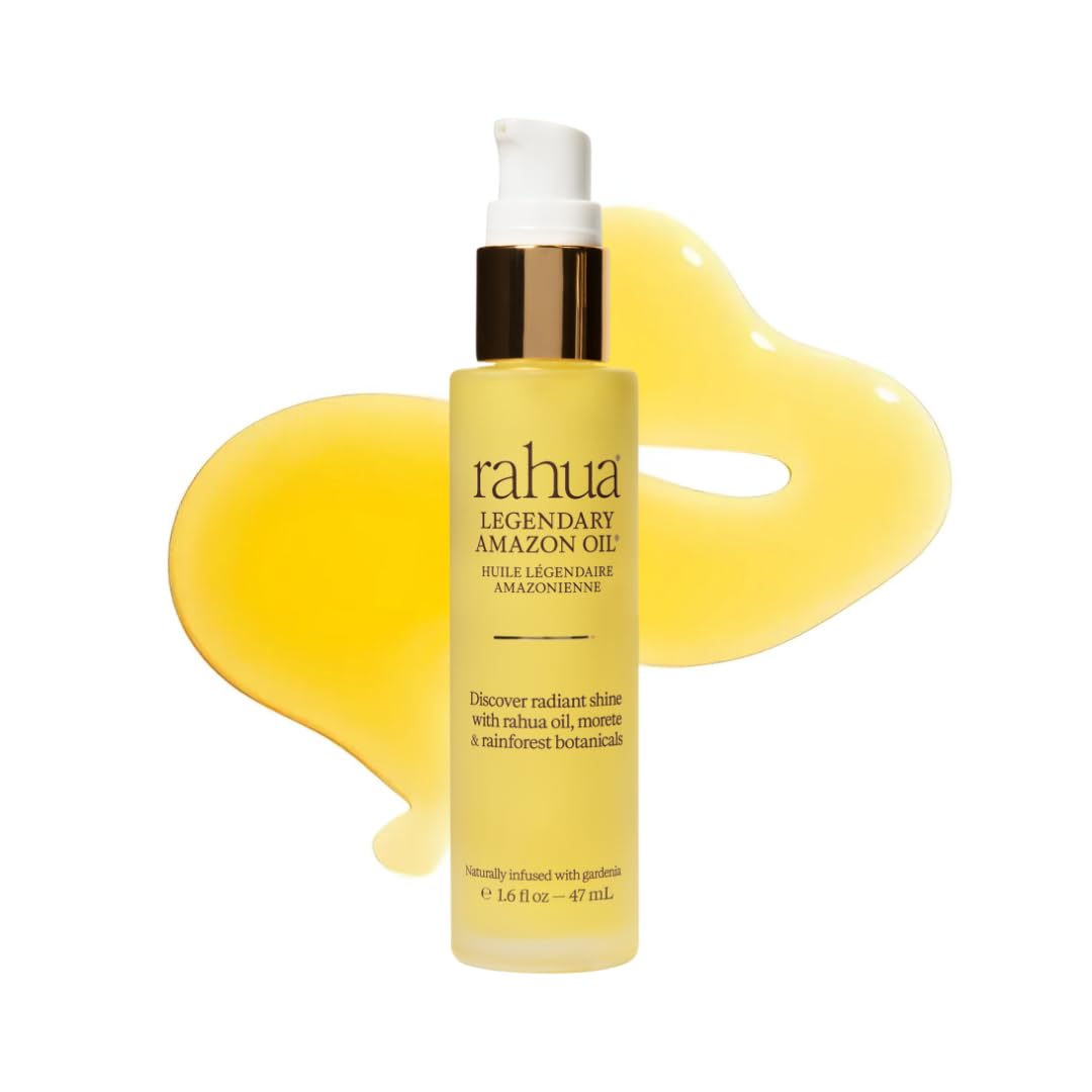 Rahua Legendary Amazon Hair Oil, Lightweight Vegan Botanical Elixir, Morete & Sacha Inchi Oils, Enhances Shine & Smoothness, Protects from Heat, Hair Care for All Textures, 1.6 Fl Oz