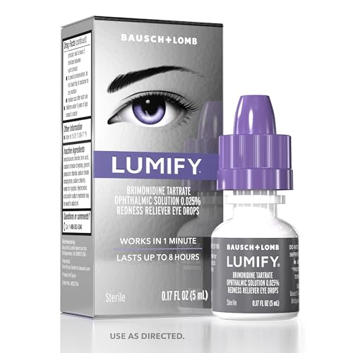 LUMIFY Eye Drops for Red Eyes, Redness Reliever for Brighter Looking Eyes, Works in 1 Minute & Lasts Up to 8 Hours, Eye Drops, 0.17 Fl Oz (5 mL)