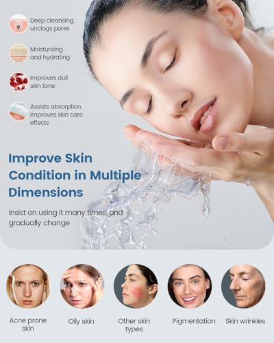 Kingsteam Facial Steamer & 5X Magnifying Lamp Combo, Professional Esthetician Equipment: Adjustable Nano Mist, Deep Pore Cleansing, Blackhead Remover, Acne Treatment Ozone Steamer (60 Min Timer),Black