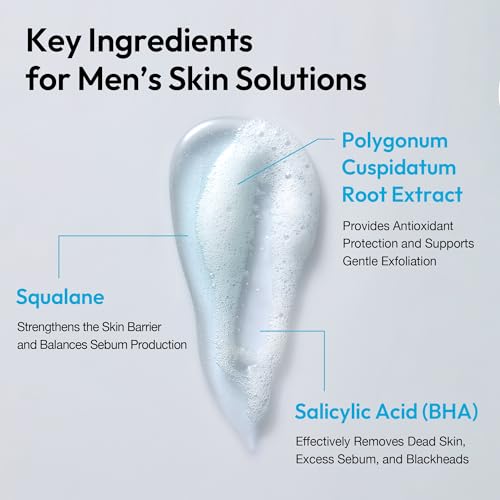 Salicylic Acid Cleanser, Deep Pore Cleansing & Blackhead Remover, Korean Oil to Foam Face Wash for Sensitive Skin, 6.76 fl.oz