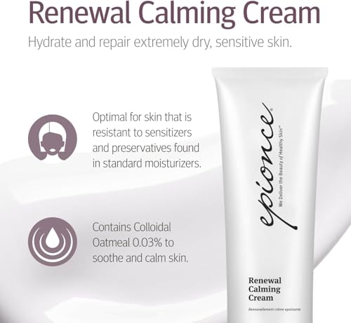 Epionce Renewal Calming Cream - Skin Barrier Repair Body & Face Moisturizer for Dry Skin, Barrier Cream with Ceramides, Colloidal Oatmeal, & Glycerin