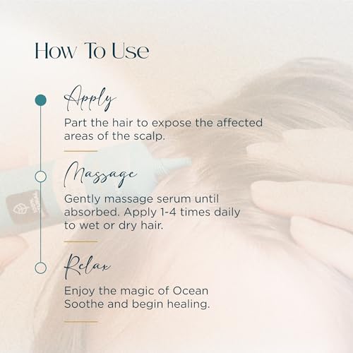 Abundant Natural Health Ocean Soothe Scalp Relief Serum with Highly Concentrated Magnesium Salt for Dry and Flaky Skin, Quick Absorption, All Natural and Fragrance-Free Leave-In Scalp Treatment, 50mL