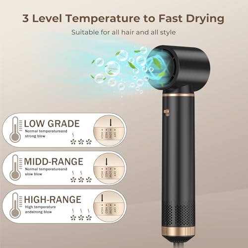 5 in 1 Hair Dryer Brush Set, Air Curler Wrap Hair Styler Blow Dryer Brush with 3 Temps, Upgrade Negative Ion Hot Air Brush Curling Brush Iron, Hair Styling Tools for Dry Curl Straighten