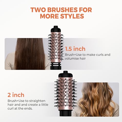 3-in-1 Round Hot Air Spin Brush Set with 2 Brushes