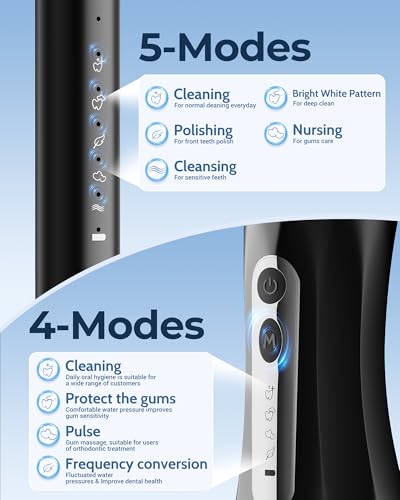 Electric Toothbrush with Water Flosser for Teeth, Sonic Electric Toothbrush and Electric Floss for Adults and Kids, Water Dental Picks, Cleaning and Flossing Dental Care, Waterproof
